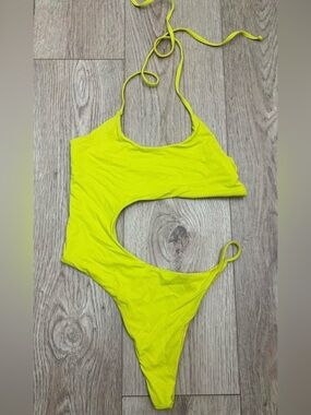 Toast Neon Yellow Cutout One-Piece Swimsuit - Women